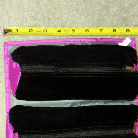 Joy Mangano JM New York Roll Up Makeup Beauty Jewelry Organizer - Purple Medium - Picture 8 of 15